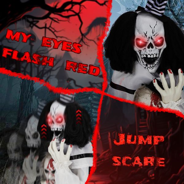 halloween scary clown decoration