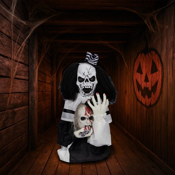 halloween scary clown decoration