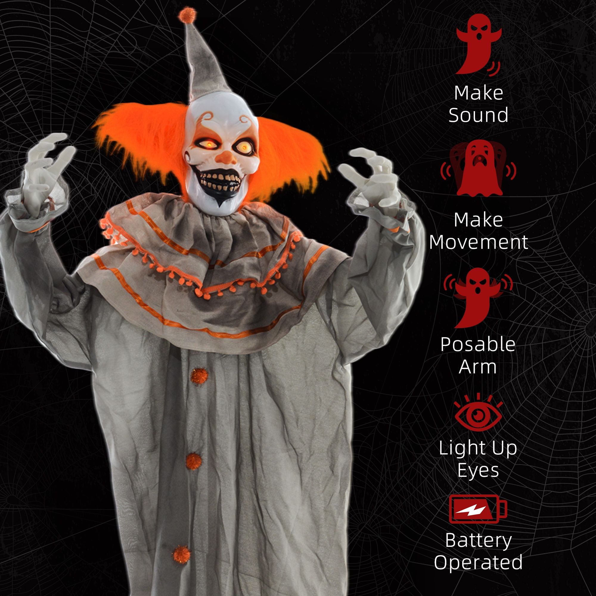 Life Size Halloween Animatronic Clown