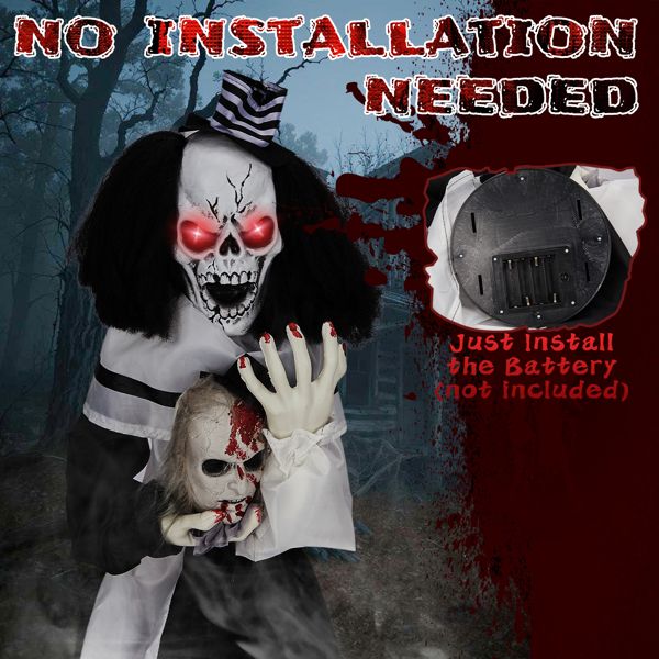 halloween scary clown decoration