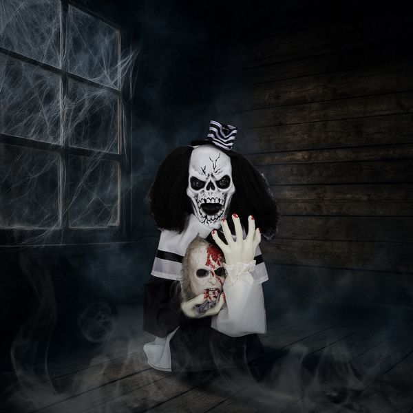 halloween scary clown decoration